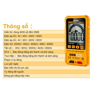 Đồng hồ đo điện vạn năng INGCO DM6012 - hình ảnh sản phẩm