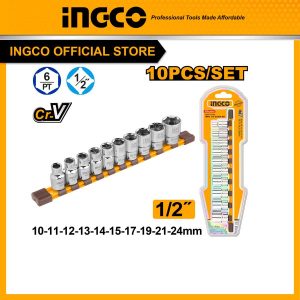 Bộ 10 đầu tuýp INGCO 1.2 inch HKTS12103 - Đồ nghề, dụng cụ cầm tay, máy móc thiết bị INGCO chính hãng, giá tốt