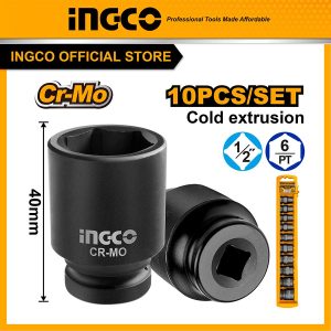 Bộ 10 đầu tuýp INGCO HKISSD12101 1/2 inch