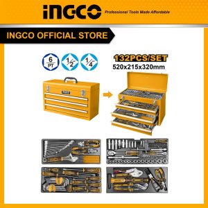 Bộ 132 chi tiết INGCO HTCS221321 3 ngăn size 520x218x320mm