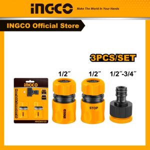Bộ 3 đầu nối nhanh máy xịt rửa xe, vòi xịt tưới cây INGCO HHCS03122 - Đồ nghề, dụng cụ cầm tay, máy móc thiết bị INGCO chính hãng, giá tốt