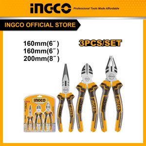 Bộ 3 kềm cắt bằng và nhọn thép carbon INGCO HKPS08318 - Đồ nghề, dụng cụ cầm tay, máy móc thiết bị INGCO chính hãng, giá tốt