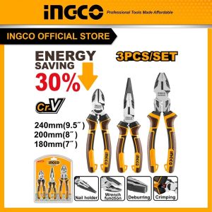 Bộ 3 kìm trợ lực cao cấp thép CrV INGCO HKHLPS2832 - Đồ nghề, dụng cụ cầm tay, máy móc thiết bị INGCO chính hãng, giá tốt