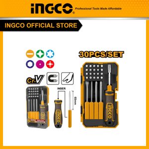 Bộ 30 đầu vít đa năng INGCO AKISD3001 thép CrV có nam châm - Đồ nghề, dụng cụ cầm tay, máy móc thiết bị INGCO chính hãng, giá tốt
