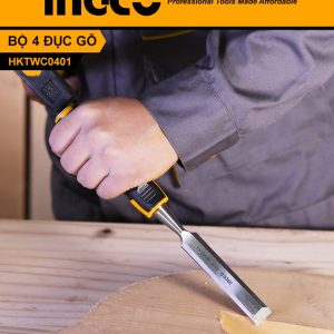 Bộ 4 đục gỗ thép Crv INGCO HKTWC0401