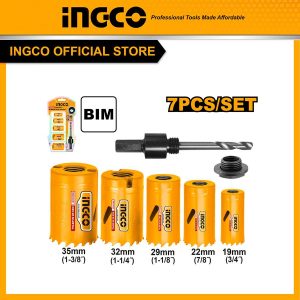 Bộ 7 chi tiết khoét gỗ lổ tròn INGCO AKH0071 - Đồ nghề, dụng cụ cầm tay, máy móc thiết bị INGCO chính hãng, giá tốt