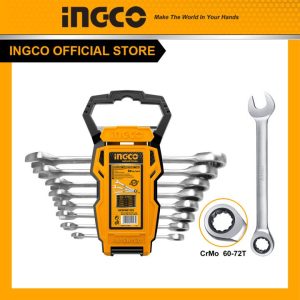 Bộ 8 cờ lê vòng miệng hai chiều (8- 19mm) INGCO HKSPAR1082