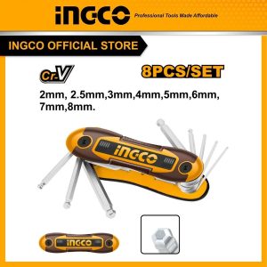 Bộ 8 chìa lục đầu tròn INGCO HHK14082 - Đồ nghề, dụng cụ cầm tay, máy móc thiết bị INGCO chính hãng, giá tốt