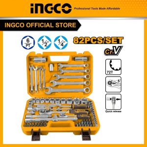 Bộ 82 đầu tuýp 1/4 inch & 1/2 inch INGCO HKTS42802 - Đồ nghề, dụng cụ cầm tay, máy móc thiết bị INGCO chính hãng, giá tốt