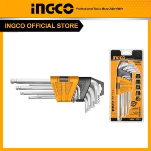 Bộ 9 chìa lục giác đầu tròn INGCO HHK12091