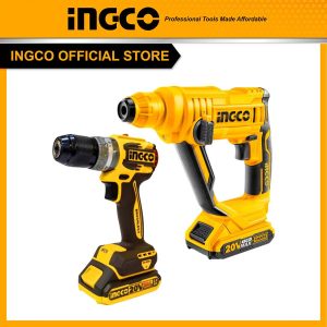 Bộ Combo INGCO BTCB202405 - Máy khoan pin 20V CIDLI20602 + Máy khoan bê tông pin 20V CRHLI1601 - Đồ nghề, dụng cụ cầm tay, máy móc thiết bị INGCO...