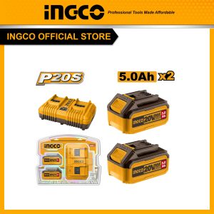 Bộ combo tiết kiệm 2 pin 5.0Ah (FBLI20031) và 1 sạc đôi 4.0A (FCLI2034E) INGCO FBCPK2425 - Đồ nghề, dụng cụ cầm tay, máy móc thiết bị INGCO chính...