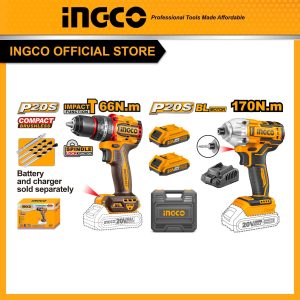 Bộ combo tiết kiệm Máy Siết Vít 170N.m và Máy Khoan Pin 3 chức năng 66N.m có búa không chổi than INGCO ING-CB19 - Đồ nghề, dụng cụ cầm tay, máy móc...