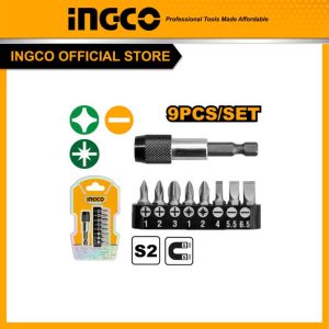 Bộ đầu nối tua vít 9 chi tiết INGCO AKSD0071