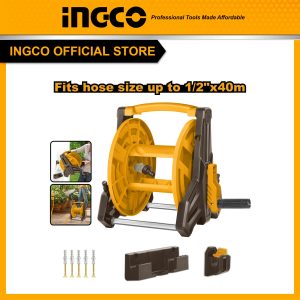 Bộ khung cuộn dây ống nước INGCO HHR40122 có thể treo tường tưới cây, rửa xe - Đồ nghề, dụng cụ cầm tay, máy móc thiết bị INGCO chính hãng, giá tốt