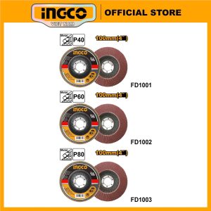 Combo 3 đĩa nhám xếp 3 độ nhám P40, P60, P80 đánh nhám bề mặt kim loại, gỗ, nhựa, inox, sơn cũ, mối hàn INGCO CBFD123 giá rẻ - Đồ nghề, dụng cụ cầm...