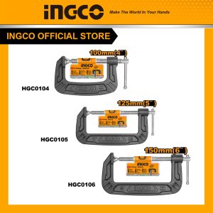 Combo 3 Vam Kẹp Cảo chữ C, chữ G sử dụng trong công việc kẹp gỗ, kẹp tấm kim loại INGCO HGC0104 HGC0105 HGC0106 - Đồ nghề, dụng cụ cầm tay, máy móc...