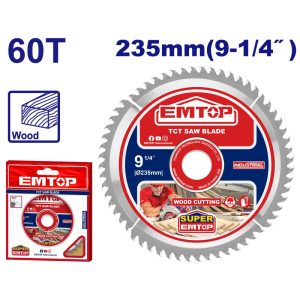 Đĩa cắt gỗ TCT 235mm 60 răng Emtop ETCT123523
