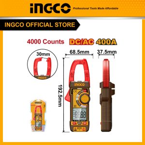 Đồng hồ kẹp dòng INGCO DCM62002 400A AC/DC, 4000 số đếm - Đồ nghề, dụng cụ cầm tay, máy móc thiết bị INGCO chính hãng, giá tốt