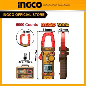 Đồng hồ kẹp dòng INGCO DCM66002 600A AC/DC, 6000 số đếm - Đồ nghề, dụng cụ cầm tay, máy móc thiết bị INGCO chính hãng, giá tốt