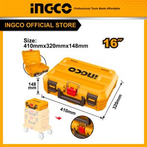 Hộp nhựa đựng dụng cụ 16 inch bền chắc chịu tải INGCO PBXS101 - Đồ nghề, dụng cụ cầm tay, máy móc thiết bị INGCO chính hãng, giá tốt