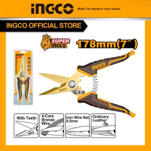 Kéo cắt dây điện inox cao cấp 178mm INGCO HES0187 - Đồ nghề, dụng cụ cầm tay, máy móc thiết bị INGCO chính hãng, giá tốt