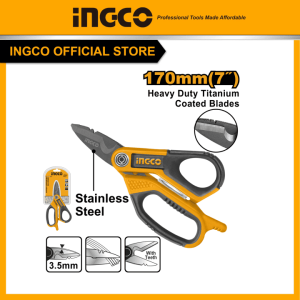 Kéo cắt dây điện inox mạ titan dài 170mm INGCO HES051708