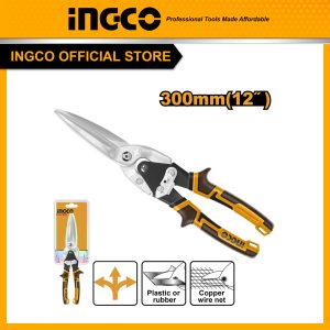 Kéo cắt tôn đầu thẳng dài 30cm thép cứng INGCO HTSN0112S - Đồ nghề, dụng cụ cầm tay, máy móc thiết bị INGCO chính hãng, giá tốt