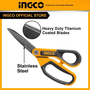 Kéo lưỡi dài Inox mạ Titan dài 210mm INGCO HSCRS812108