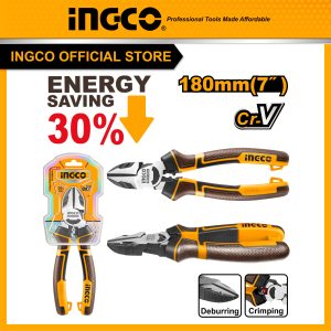 Kìm cắt cao cấp 7 inch thép Crv tay cầm 2 màu INGCO HHLDCP28180 trợ lực 30% - Đồ nghề, dụng cụ cầm tay, máy móc thiết bị INGCO chính hãng, giá tốt