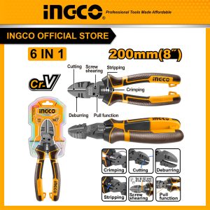 Kìm cắt đa năng 6 trong 1 8 inch thép Crv INGCO HMFDCP28200 - Đồ nghề, dụng cụ cầm tay, máy móc thiết bị INGCO chính hãng, giá tốt