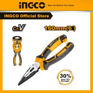 Kìm mũi nhọn 6 inch cao cấp thép Crv INGCO HHLNP28160 - Đồ nghề, dụng cụ cầm tay, máy móc thiết bị INGCO chính hãng, giá tốt