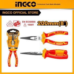 Kìm mũi nhọn cách điện - 8 inch INGCO HILNP28208 - Đồ nghề, dụng cụ cầm tay, máy móc thiết bị INGCO chính hãng, giá tốt