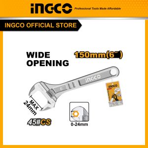 Mỏ lết 150mm (6") INGCO HADW131062 mở rộng 0-24mm - Đồ nghề, dụng cụ cầm tay, máy móc thiết bị INGCO chính hãng, giá tốt