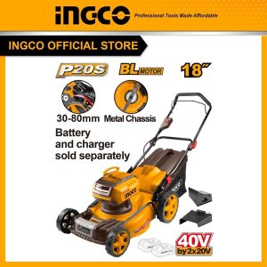 Máy cắt cỏ đẩy dùng pin 40V (20V+20V) motor không chổi than INGCO LMLI20185 (chưa kèm pin sạc) - Đồ nghề, dụng cụ cầm tay, máy móc thiết bị INGCO...