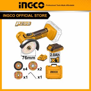 Máy cắt cầm tay pin mini dùng pin INGCO CAGLI76012 đi kèm hộp đựng 1 pin 20V và 1 sạc - Đồ nghề, dụng cụ cầm tay, máy móc thiết bị INGCO chính...