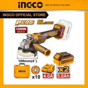 Máy cắt mài góc pin 1200W hệ pin 20V INGCO CAGLI2210032 M10 kèm 2 pin 5Ah - Đồ nghề, dụng cụ cầm tay, máy móc thiết bị INGCO chính hãng, giá tốt