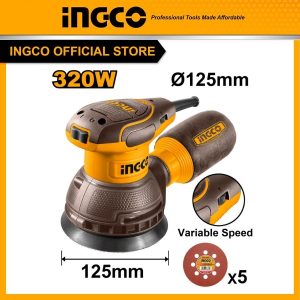 Máy chà nhám tròn 320W đường kính 125mm INGCO RS3216 - Đồ nghề, dụng cụ cầm tay, máy móc thiết bị INGCO chính hãng, giá tốt
