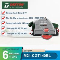 Máy cưa đĩa trượt dùng pin 21V Dekton M21-CGT140BL