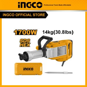Máy đục bê tông 30ly INGCO PDB170068 1700W 50J kèm 1 mũi đục - Đồ nghề, dụng cụ cầm tay, máy móc thiết bị INGCO chính hãng, giá tốt
