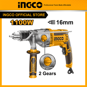 Máy khoan búa 1100W ingco ID211008 đầu kẹp 16mm vỏ nhôm máy mạnh êm khoan bê tông, gỗ, kim loại tặng kèm bộ chổi than - Đồ nghề, dụng cụ cầm tay,...