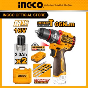 Máy khoan búa 3 chức năng 16V không chổi than INGCO CIDLI166062 66Nm - Đồ nghề, dụng cụ cầm tay, máy móc thiết bị INGCO chính hãng, giá tốt