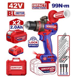 Máy khoan dùng pin EMTOP ECIDL429982 ( Kèm 2 pin 2Ah & 1 sạc )