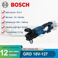 Máy khoan góc dùng pin 18V Bosch GRD 18V-127 (SOLO)