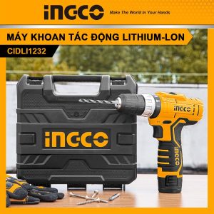Máy khoan pin 12V ba chức năng có búa INGCO CIDLI1232 - Đồ nghề, dụng cụ cầm tay, máy móc thiết bị INGCO chính hãng, giá tốt