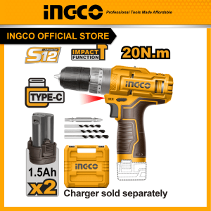 Máy khoan pin 12V cổng sạc Type-c INGCO CIDLI12202