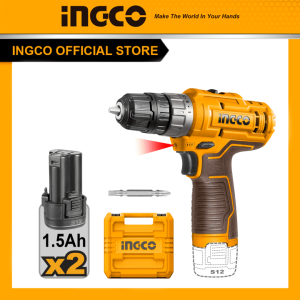 Máy khoan pin 12V giá rẻ INGCO CDLI12202 cổng sạc USB Type-C mô-men xoắn 20Nm đầu kẹp 0,8-10mm kèm 2 pin 1.5Ah và hộp nhựa - Đồ nghề, dụng cụ cầm...