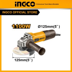 Máy mài góc 1100W INGCO AG110028 cốt M14 đĩa 125mm máy mạnh, gọn nhẹ - Đồ nghề, dụng cụ cầm tay, máy móc thiết bị INGCO chính hãng, giá tốt