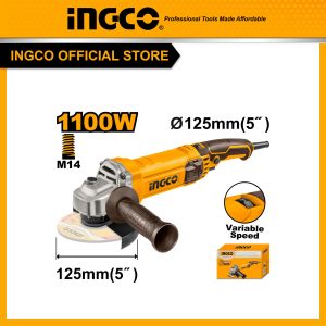 Máy mài góc 1100W INGCO AG1100385 điều chỉnh tốc độ đĩa 125mm - Đồ nghề, dụng cụ cầm tay, máy móc thiết bị INGCO chính hãng, giá tốt