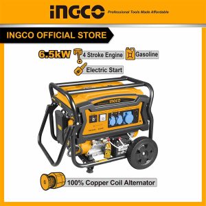 Máy phát điện 6.5kw INGCO GE65006 100% dây đồng chạy xăng Giật Nổ và Đề Điện - Đồ nghề, dụng cụ cầm tay, máy móc thiết bị INGCO chính hãng, giá tốt